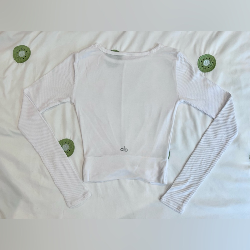 Alo Yoga | Cover Long Sleeve Top, White, XS